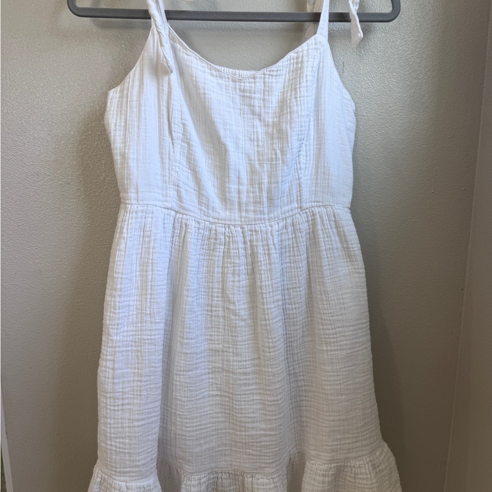 Old Navy White Textured Kids Dress